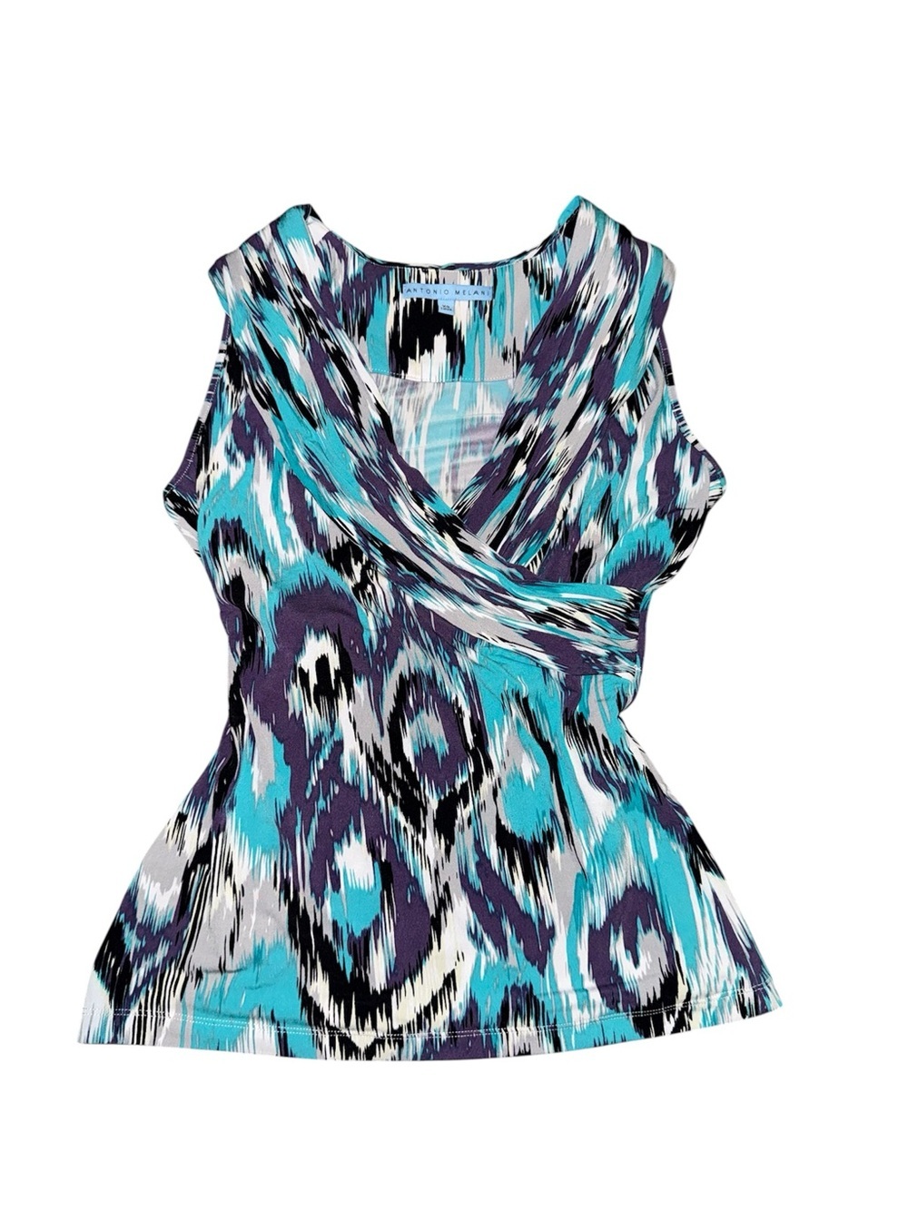ANTONIO MELANI Turquoise and Purple Tank Top